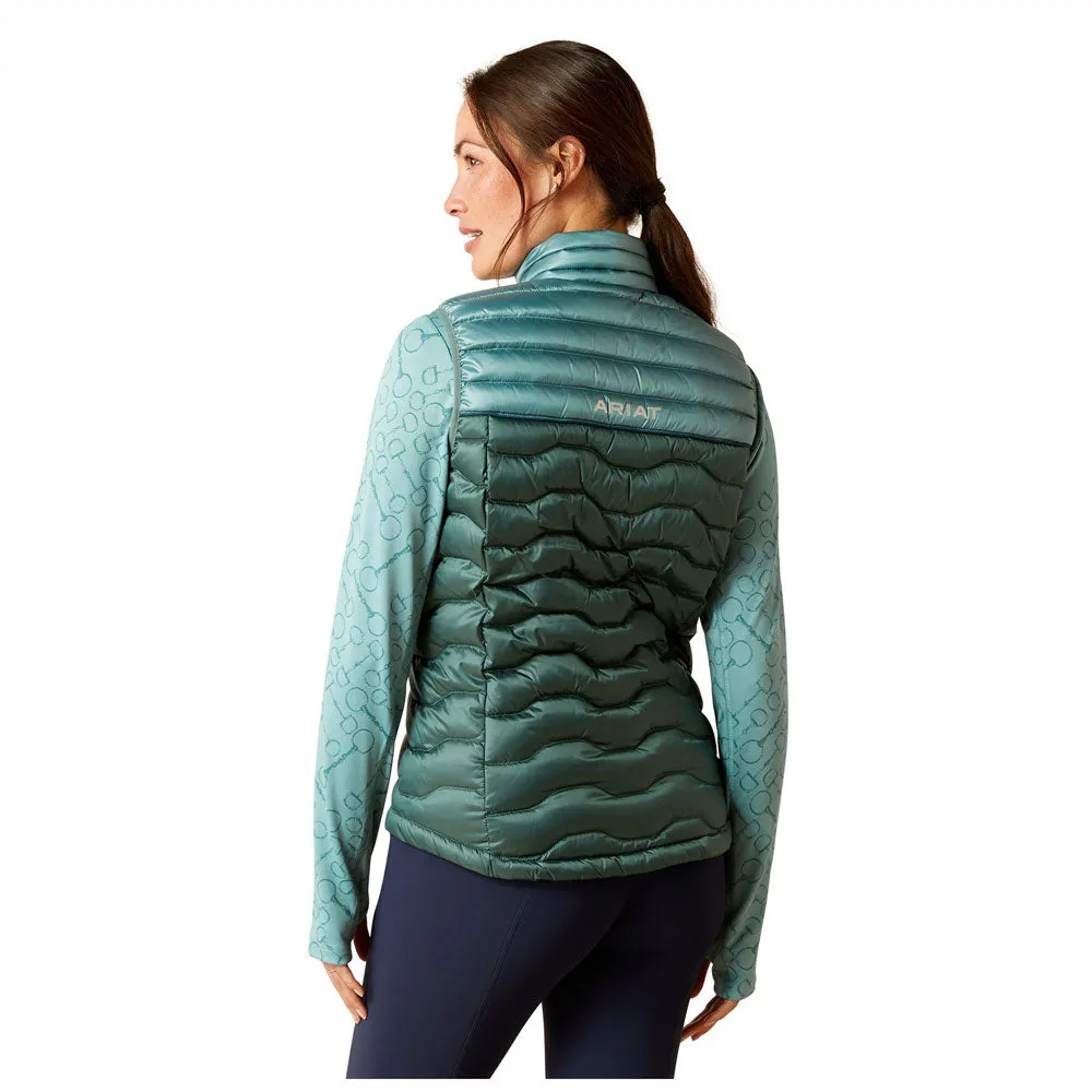 10046183 Ariat Women's Ideal Down Vest - Iridescent Arctic/Silver Pine