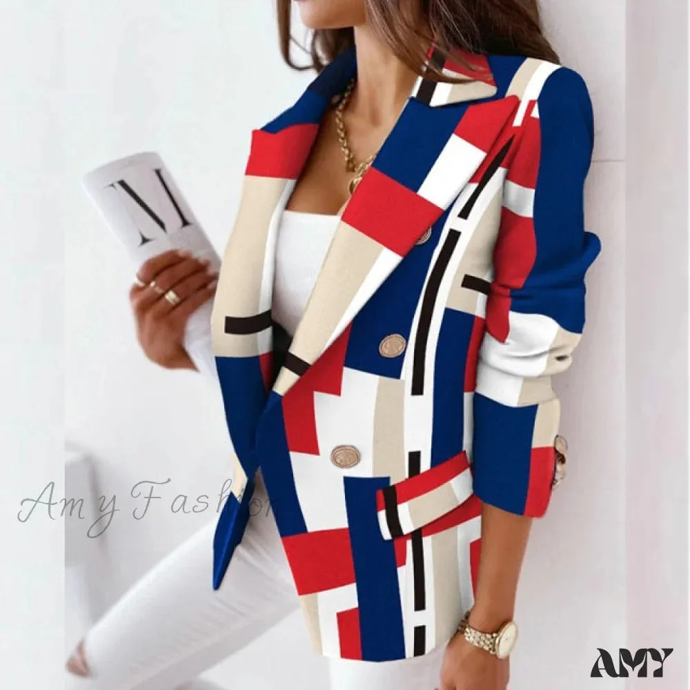 Amy Fashion - Office Lady Elegant Solid Blazer