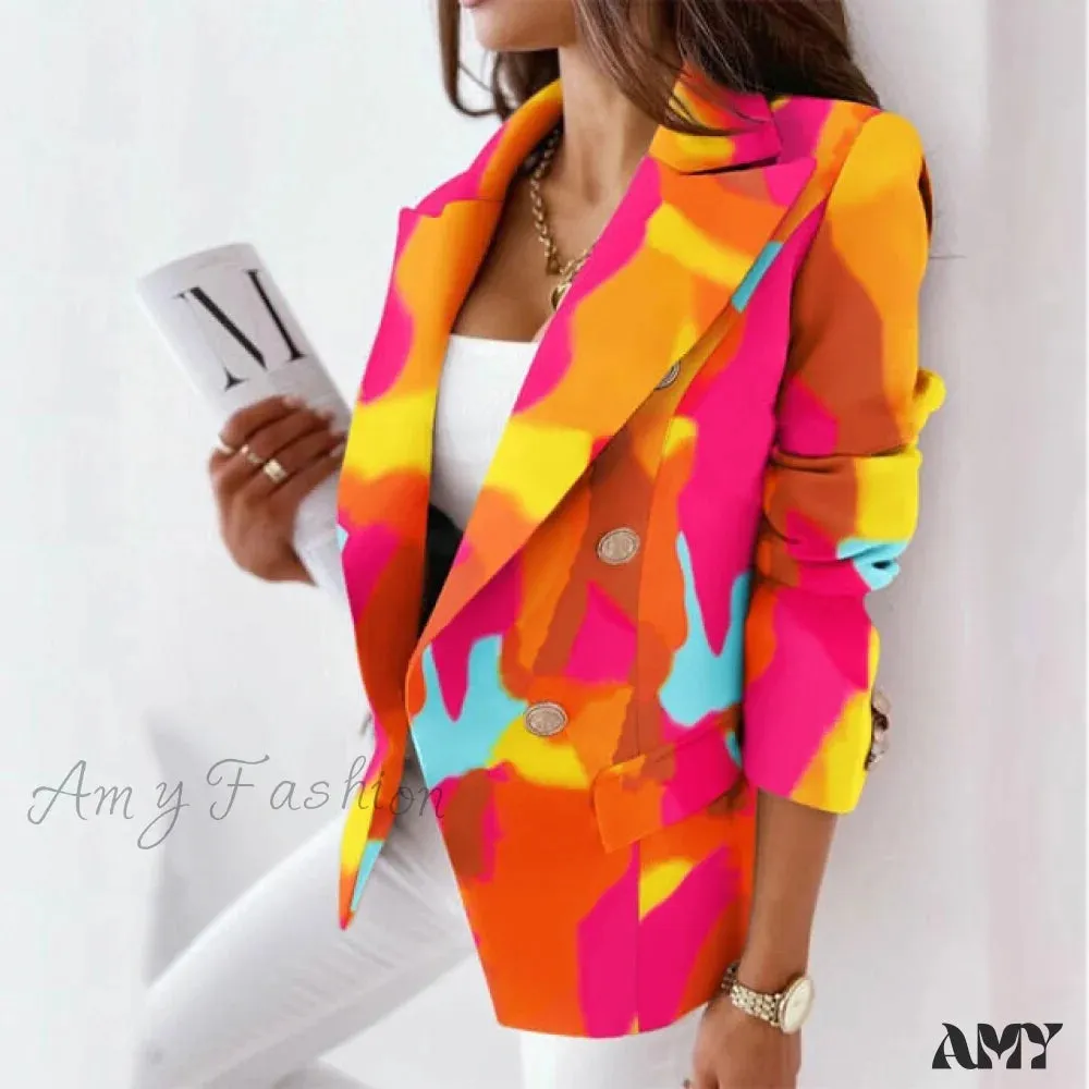 Amy Fashion - Office Lady Elegant Solid Blazer