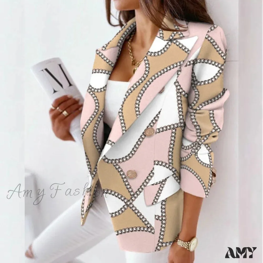 Amy Fashion - Office Lady Elegant Solid Blazer