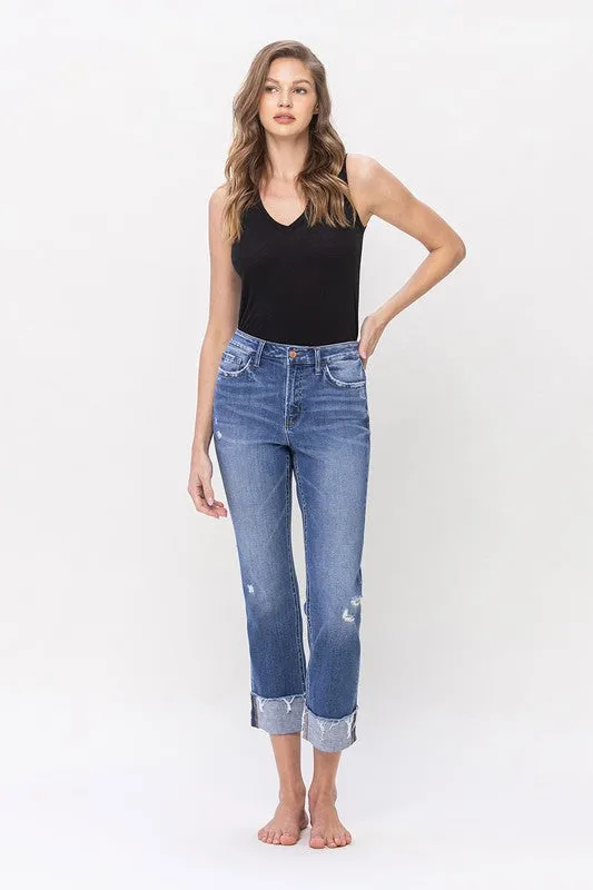 Aussie Straight Leg Cuffed Denim