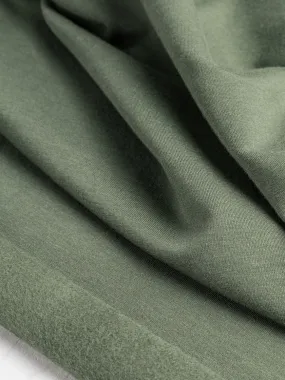 Bamboo Cotton Stretch Fleece - Moss Green