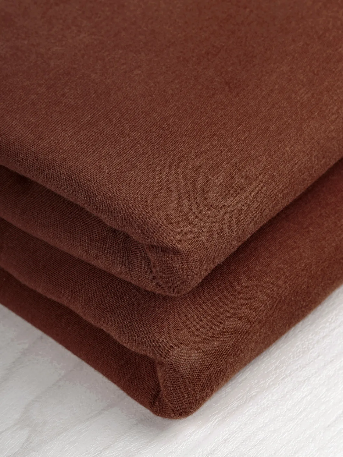 Bamboo Cotton Stretch Fleece - Sienna