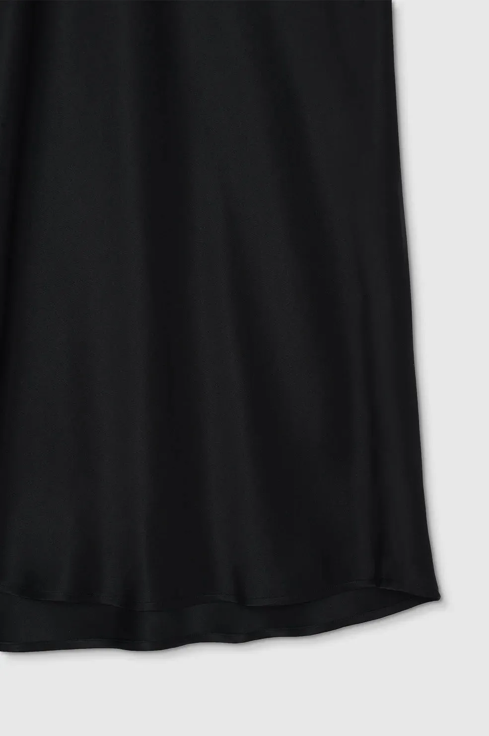 Bar Silk Maxi Skirt - Black