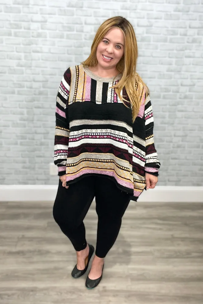 Boho Oversized Boxy Sweater {Easel}