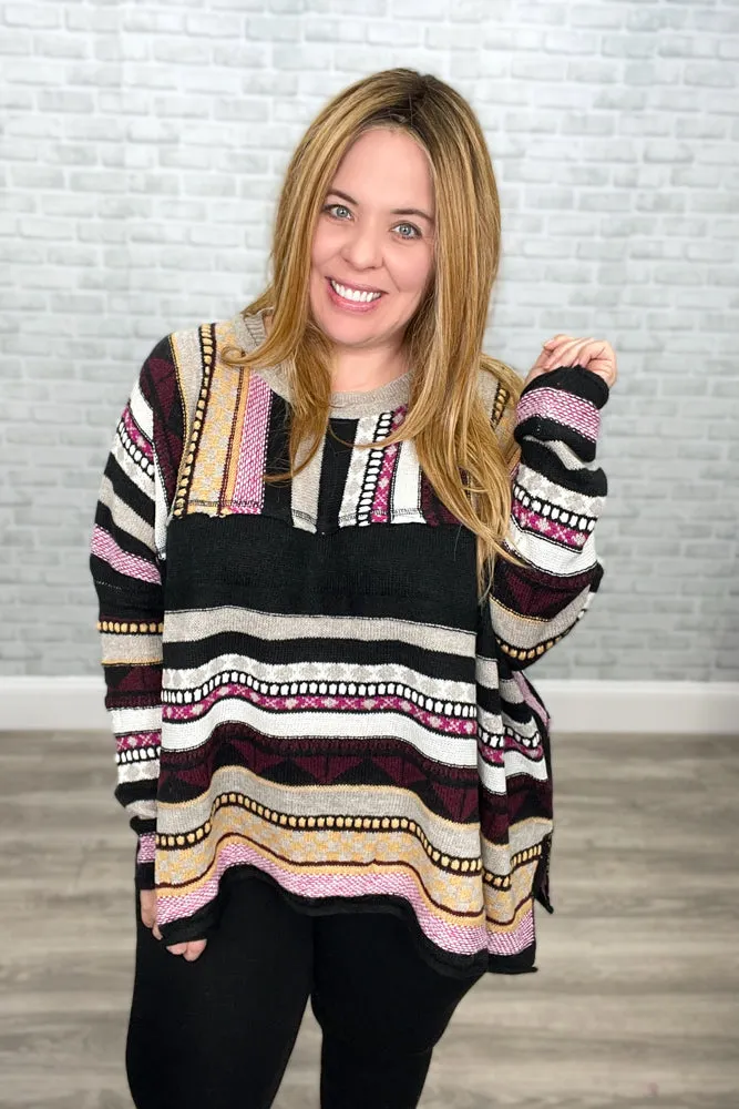 Boho Oversized Boxy Sweater {Easel}