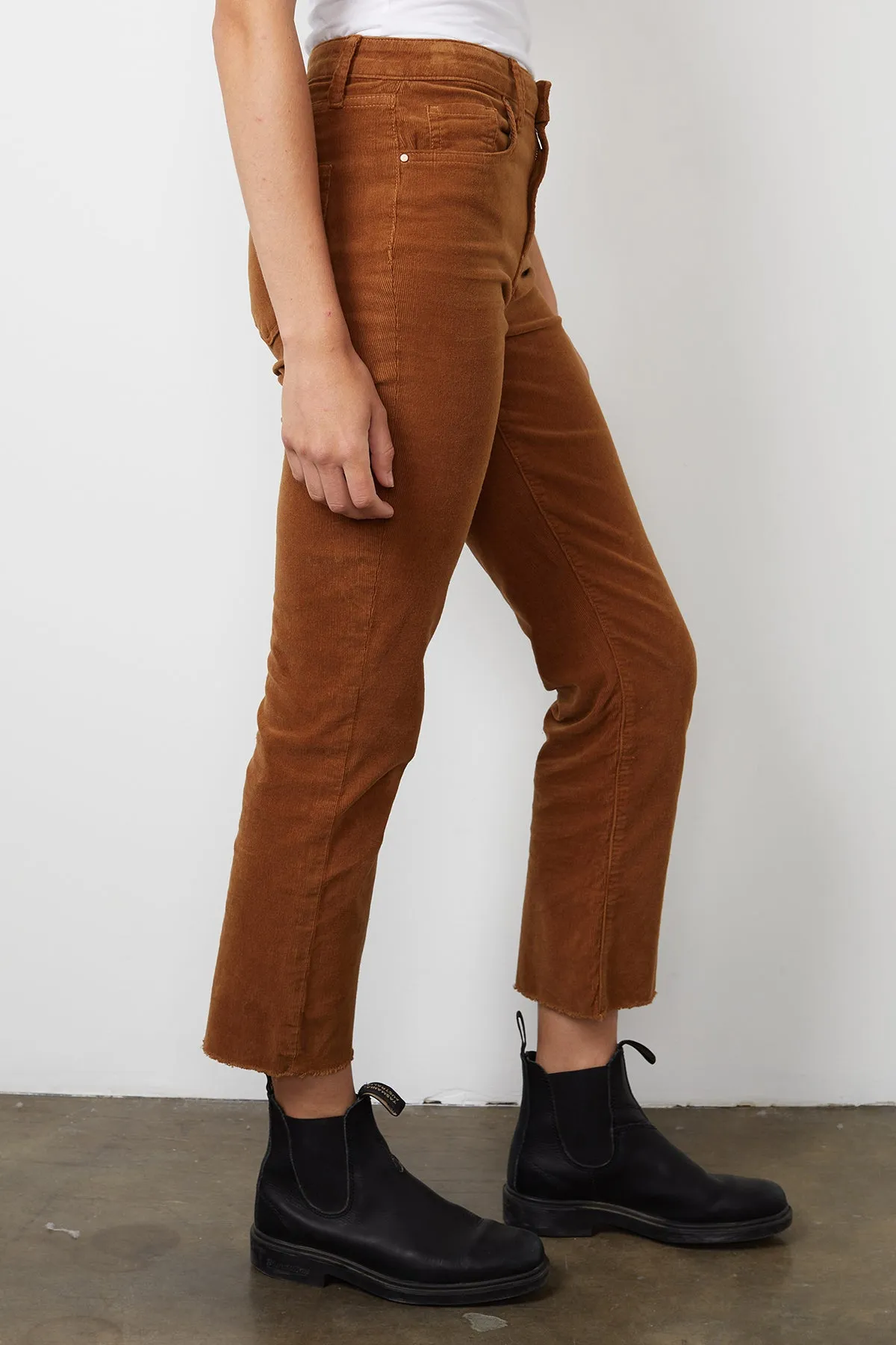 CANDACE CORDUROY HIGH RISE CROP JEAN