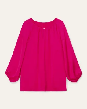 Candice Peasant Blouse | Magenta