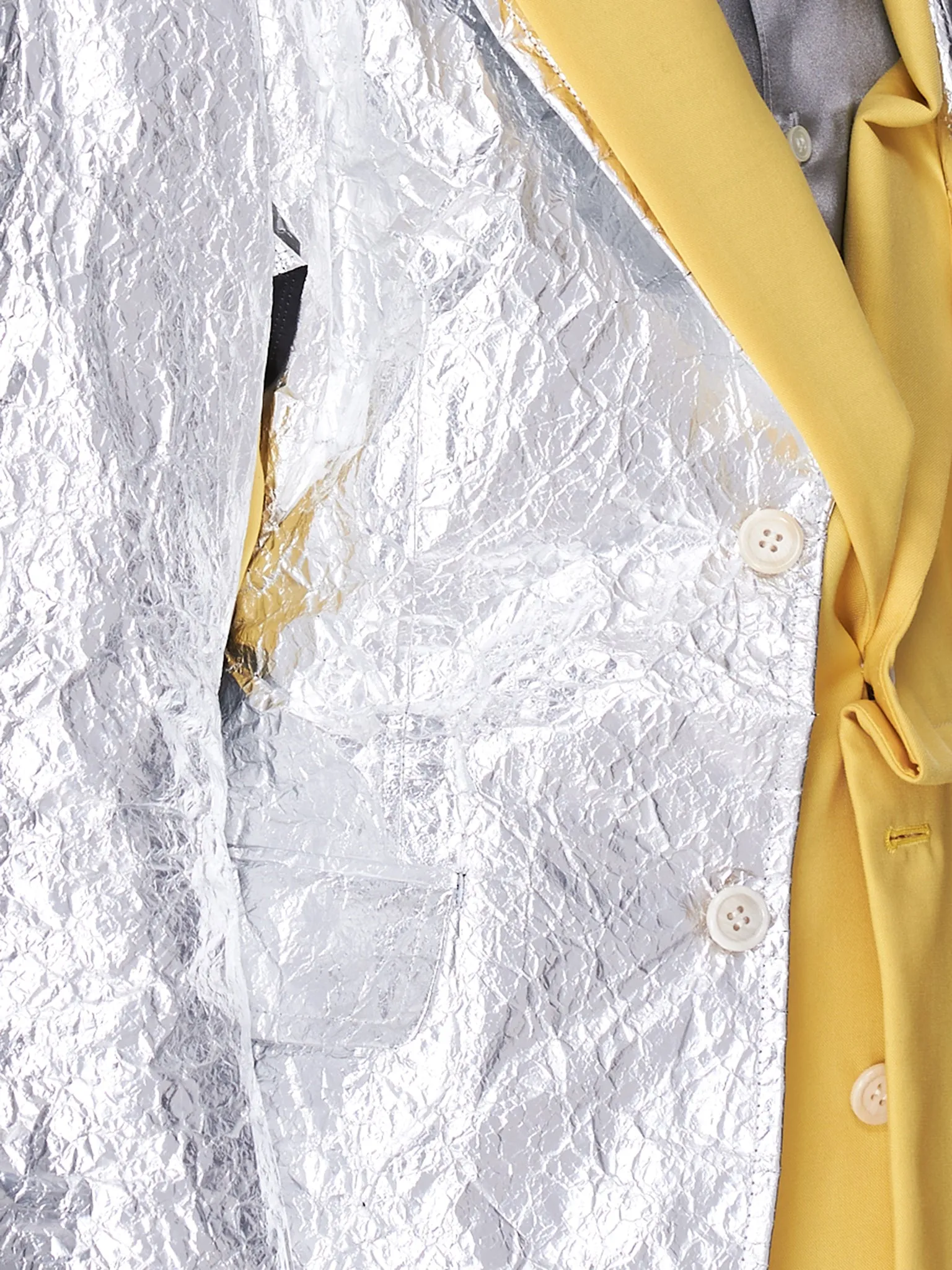 Chrome/Yellow Double Layer Blazer (PG-J009-051-YELLOW-SILVER)