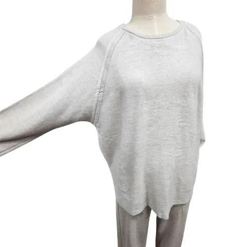 Crewneck Raglan Super Soft Bamboo Brushed Terry Sweatshirt -  Oatmeal   JILL47