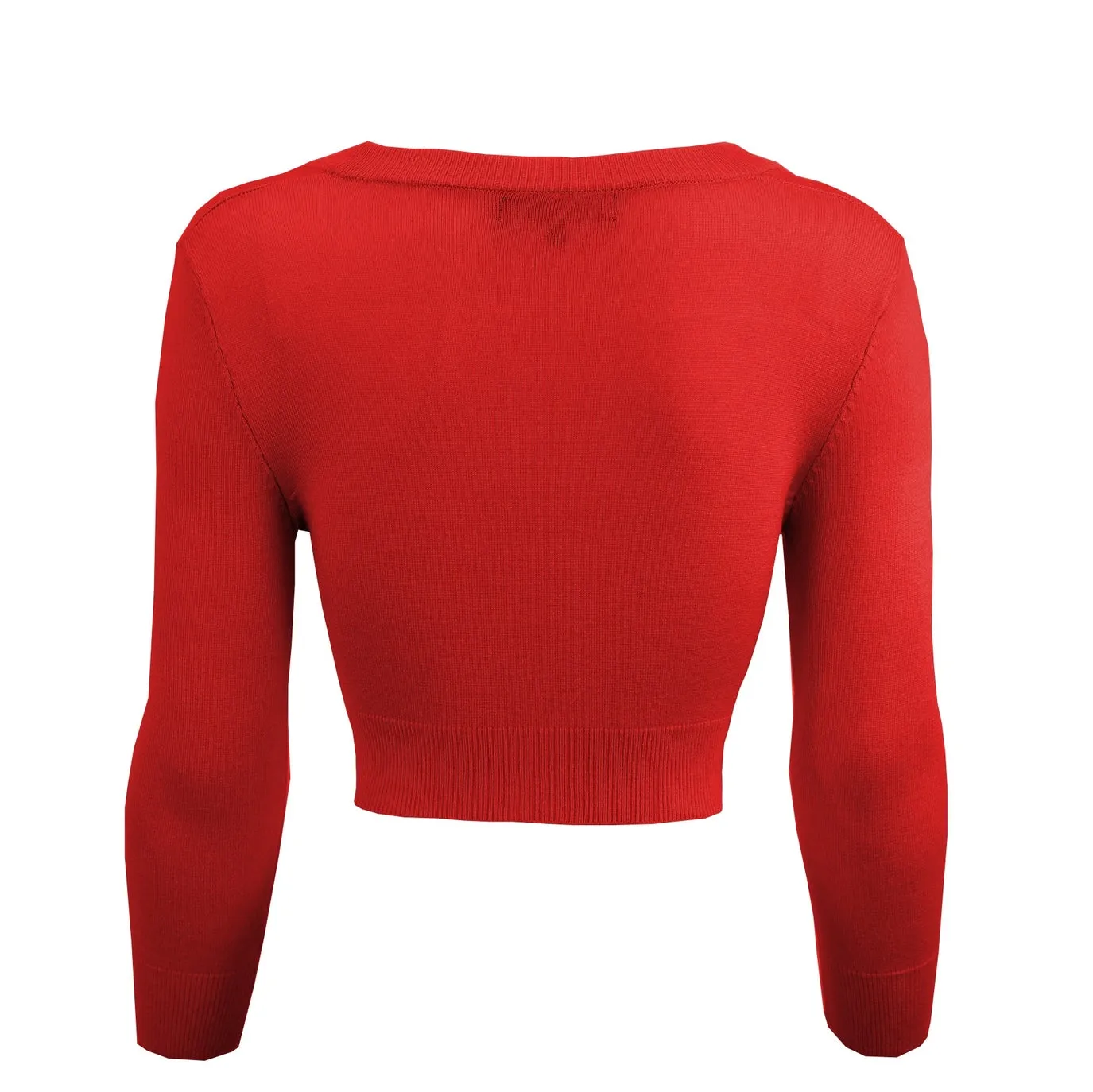 Cropped Cardigan - Tomato Red