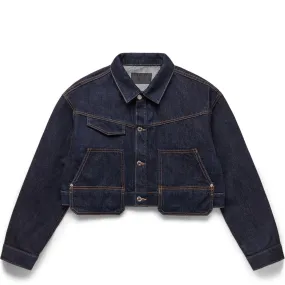 CROPPED DENIM TRUCKER JACKET