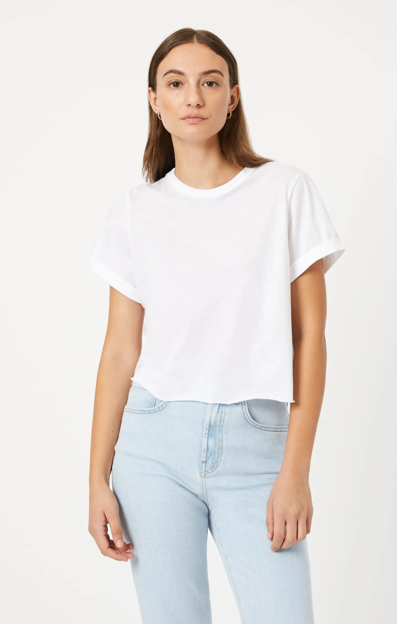 CROPPED T-SHIRT IN WHITE