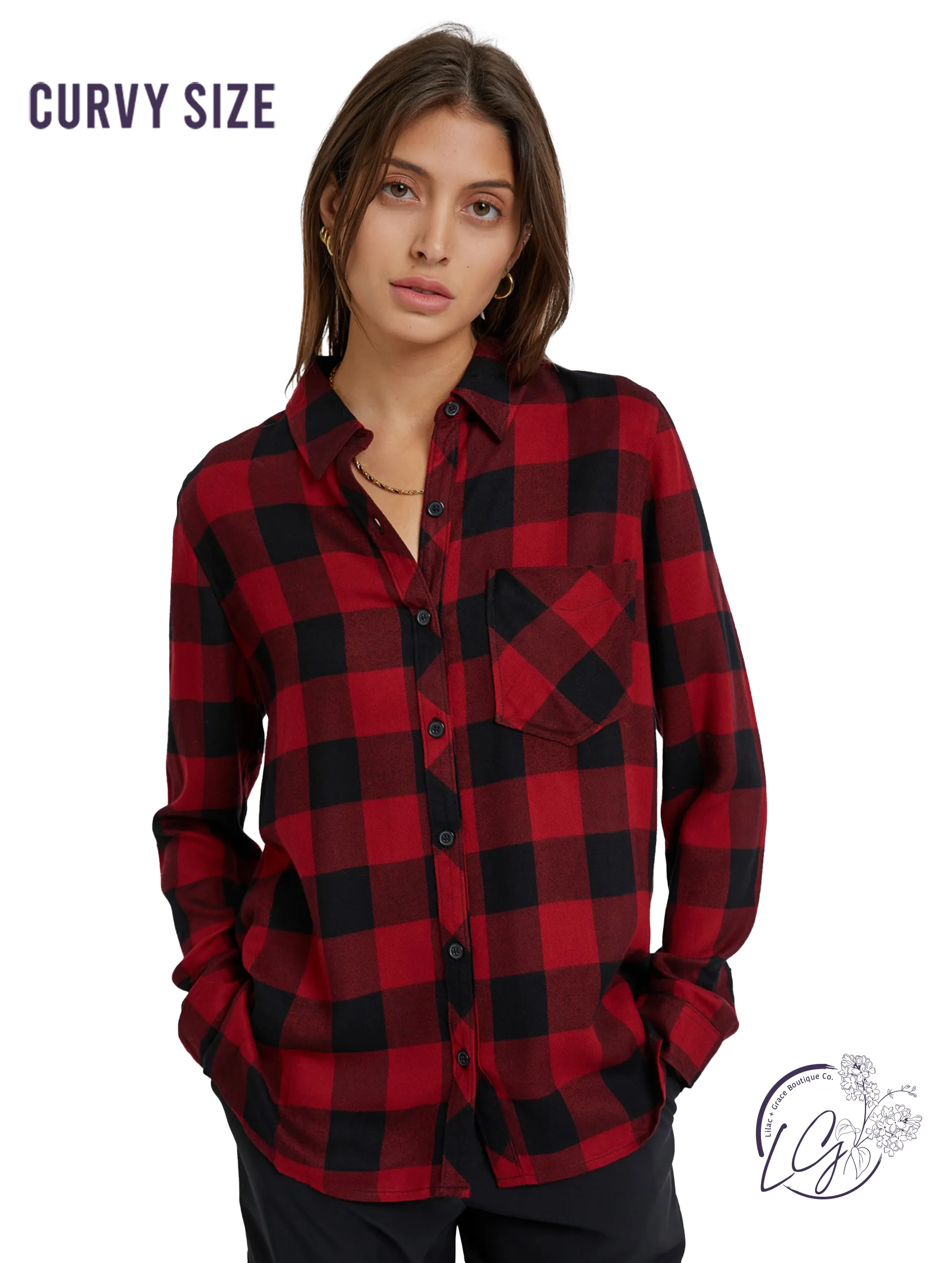 Curvy Timber Trail Flannel