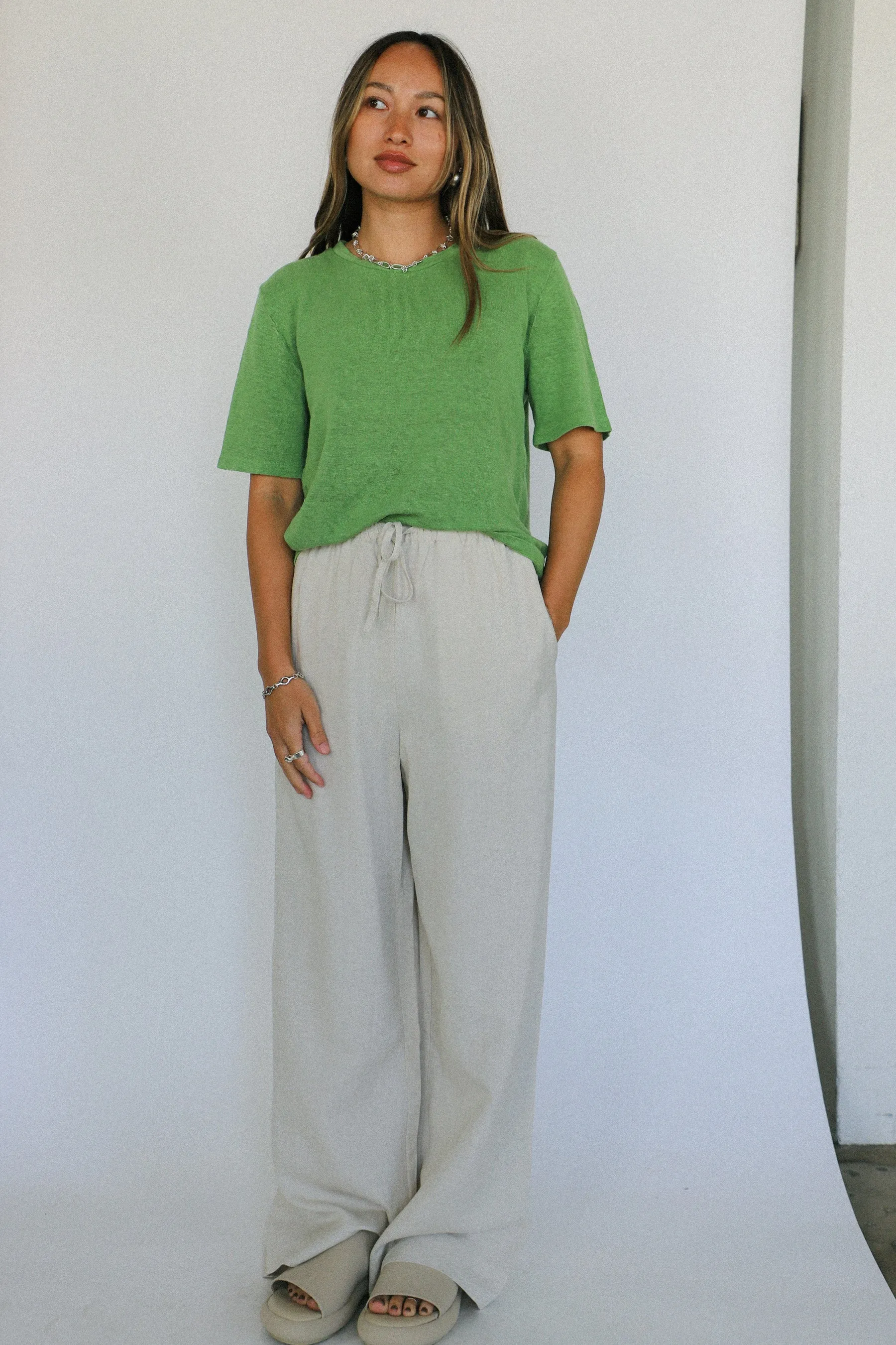 Dark Matcha Dakota Cropped Tee