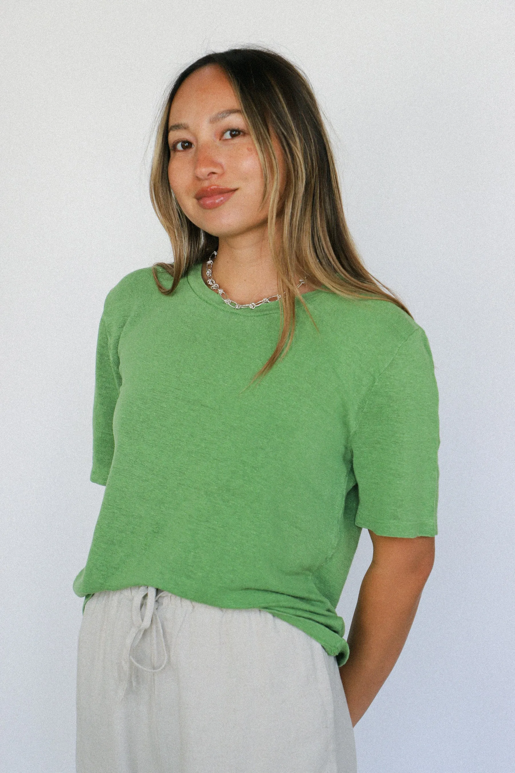 Dark Matcha Dakota Cropped Tee