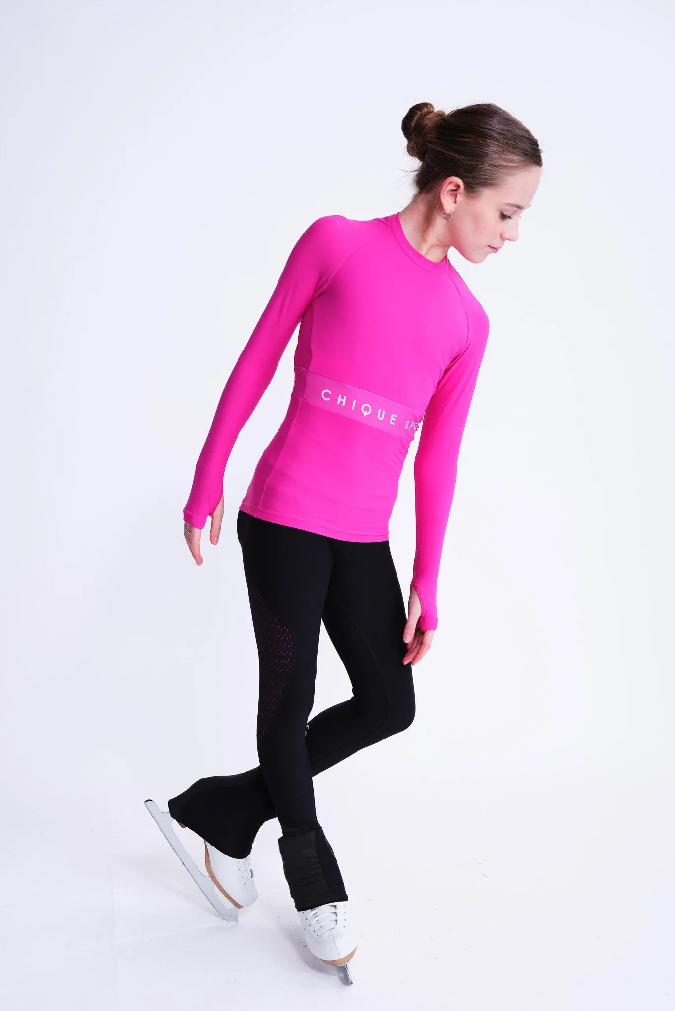 Empower Long-Sleeve Top in Fuchsia