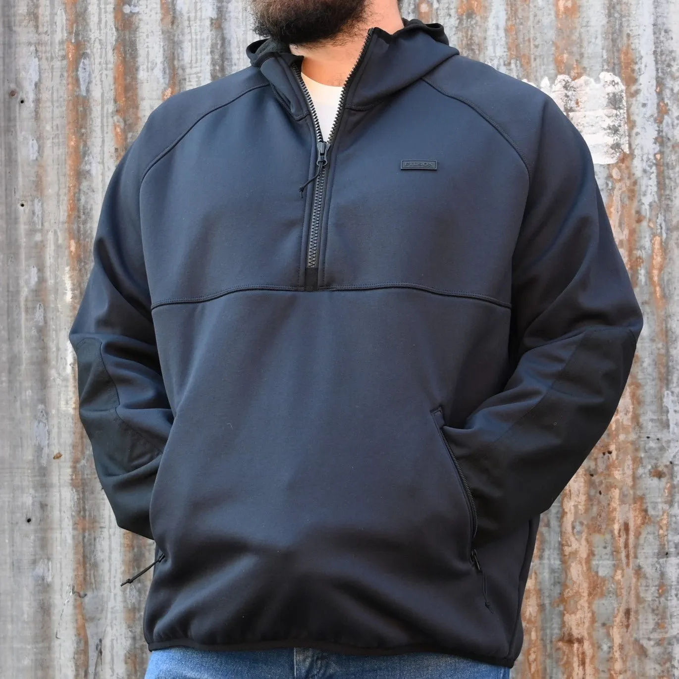 Filson Granite Spire Fleece Pullover in Black