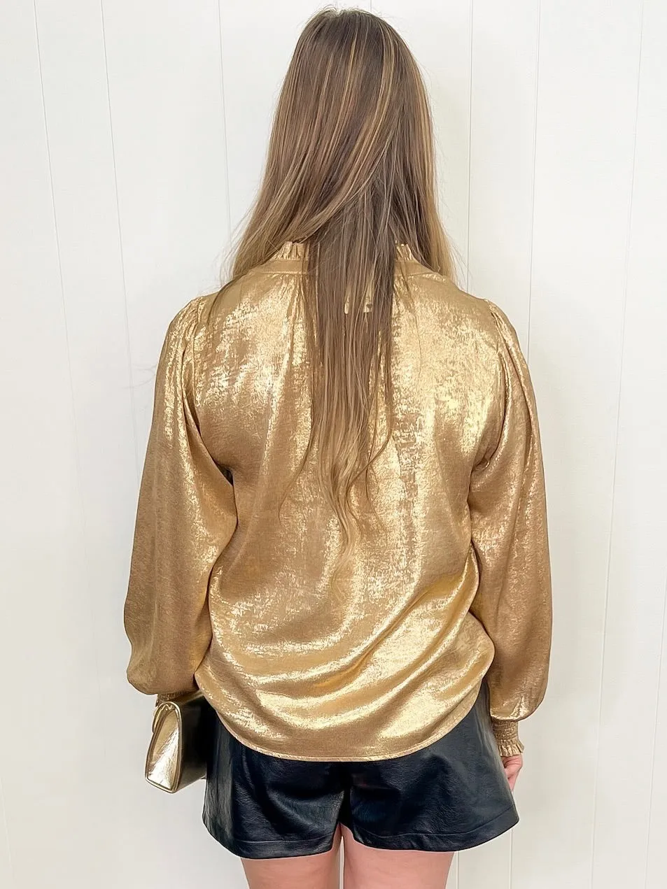 Golden Radiance Blouse-Gold