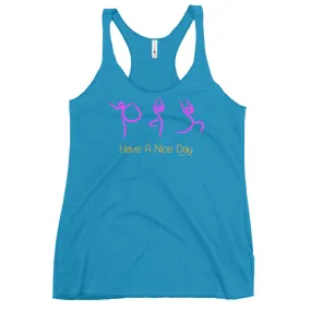 Have A Nice Day Yoga Routine Racerback Tank Top