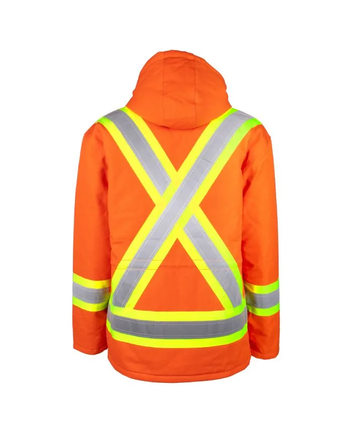 Hi-Vis Lined Canvas Parka by TERRA Workwear - Style 116568