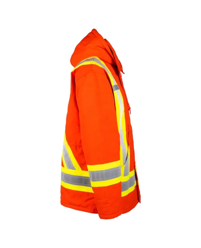 Hi-Vis Lined Canvas Parka by TERRA Workwear - Style 116568