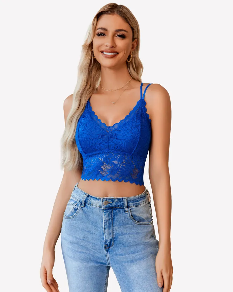 Lace Camisoles Racerback Crop Tops