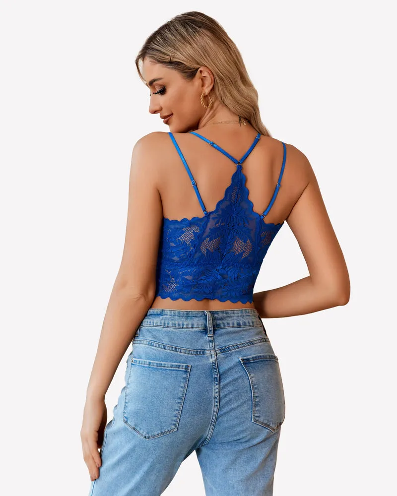 Lace Camisoles Racerback Crop Tops