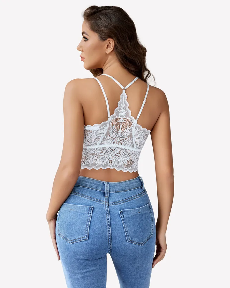 Lace Camisoles Racerback Crop Tops