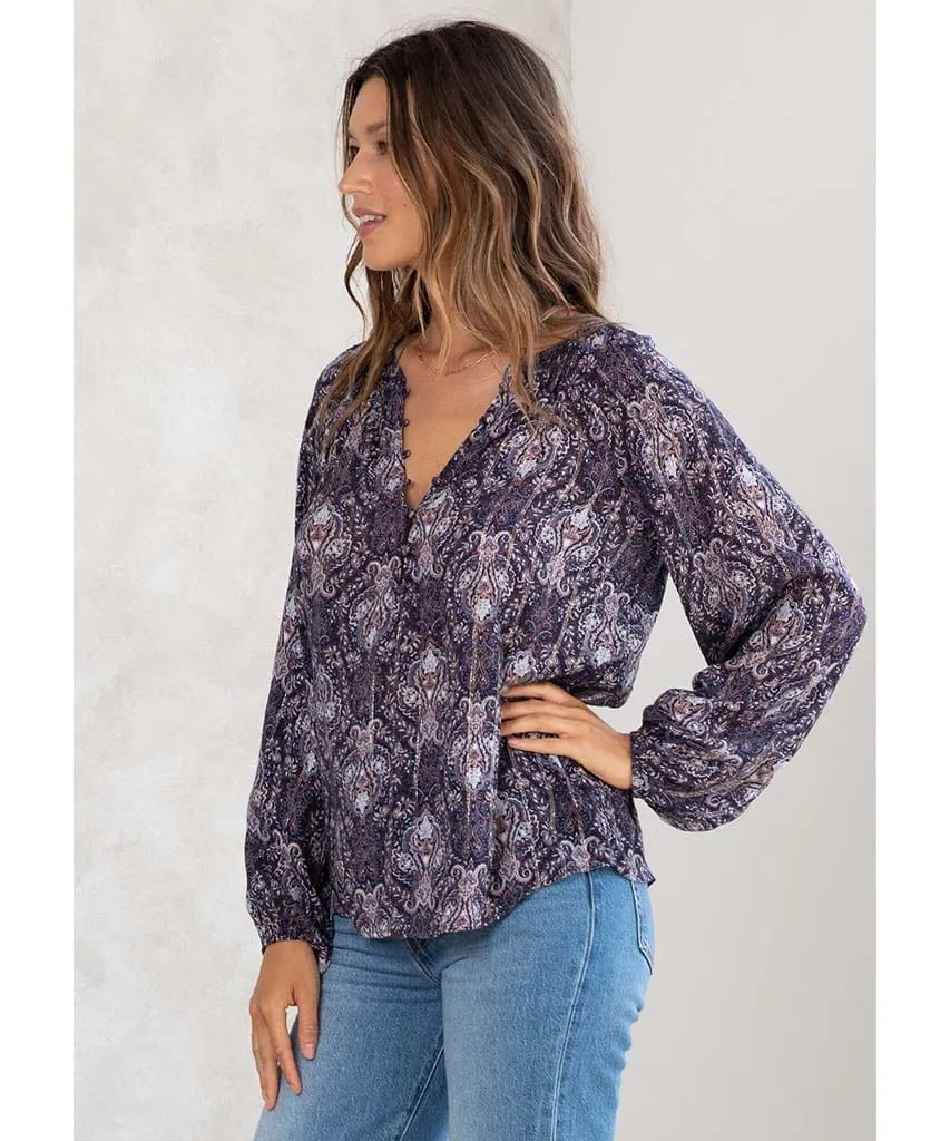 Light Catcher Peasant Top Lilac