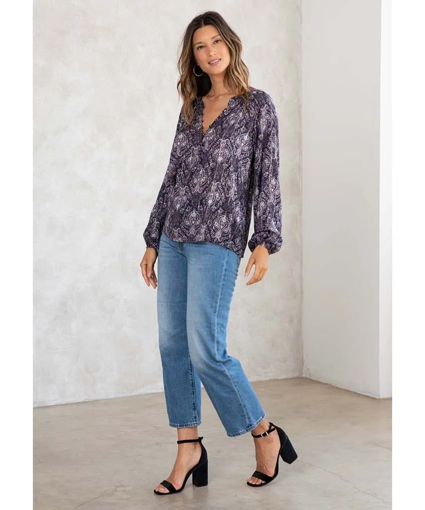 Light Catcher Peasant Top Lilac