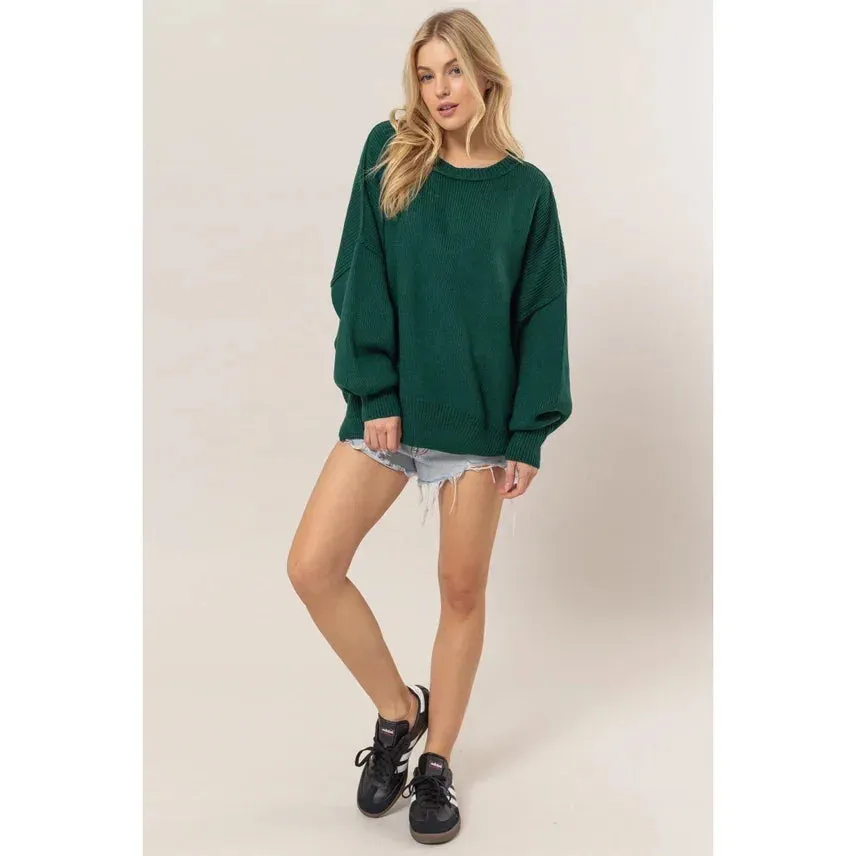 LONG SLEEVE OVERSIZED SWEATER TOP