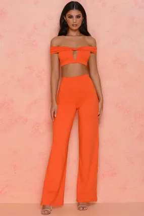 Low Key High Waisted Trousers in Orange