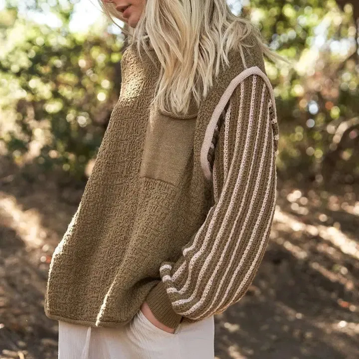 Mallory Oversized Contrast Sweater