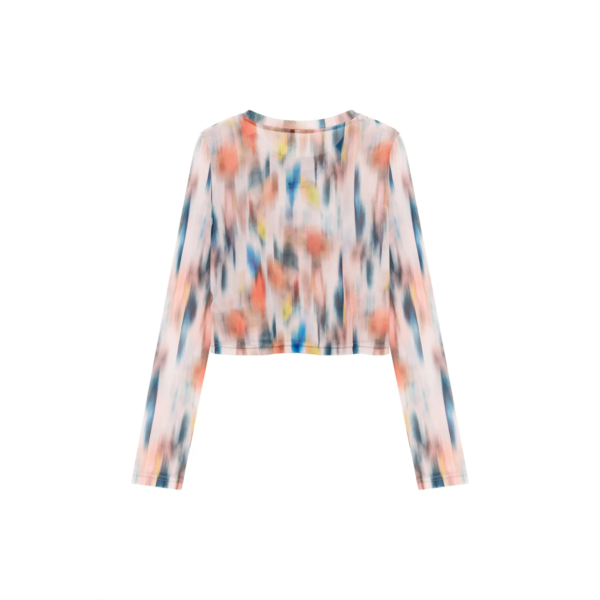 Multi Color Long Sleeve Crop Top