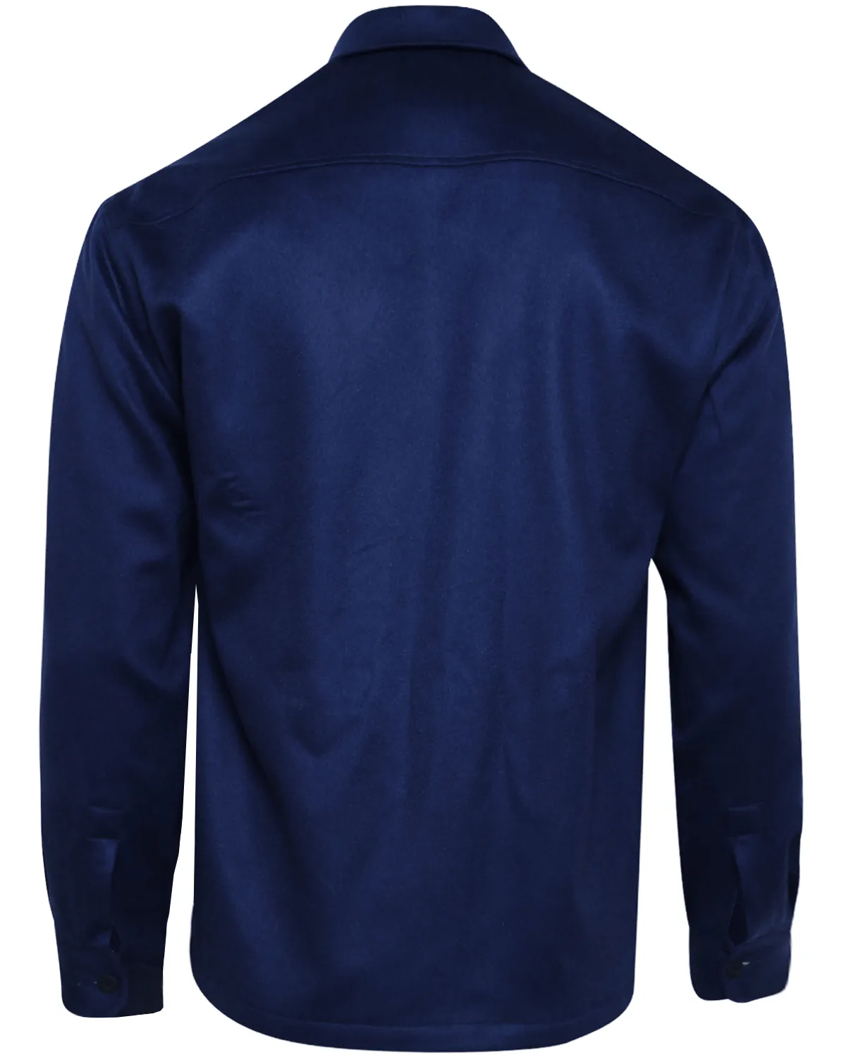 Navy Cashmere Blend Overshirt