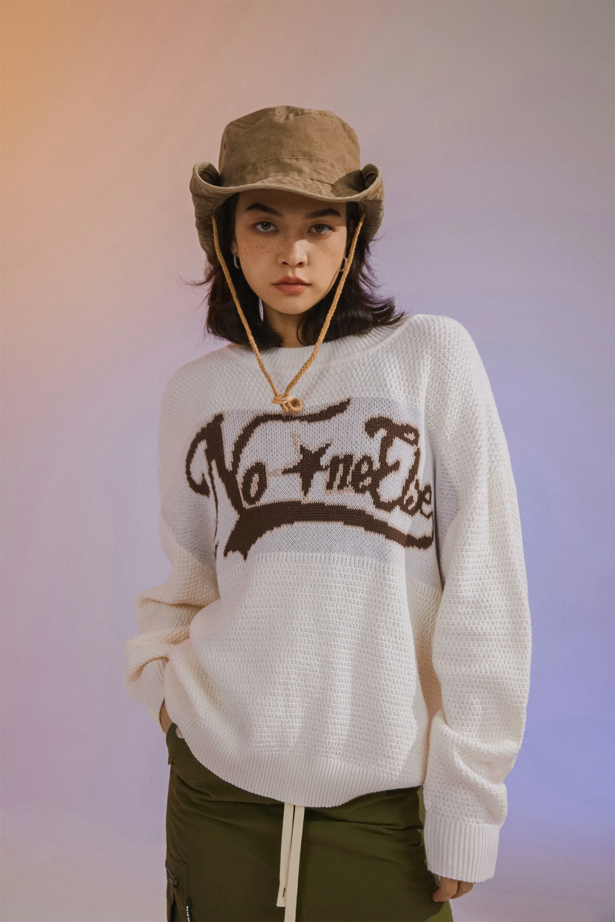 No One Else Star Oversized Knit Sweater