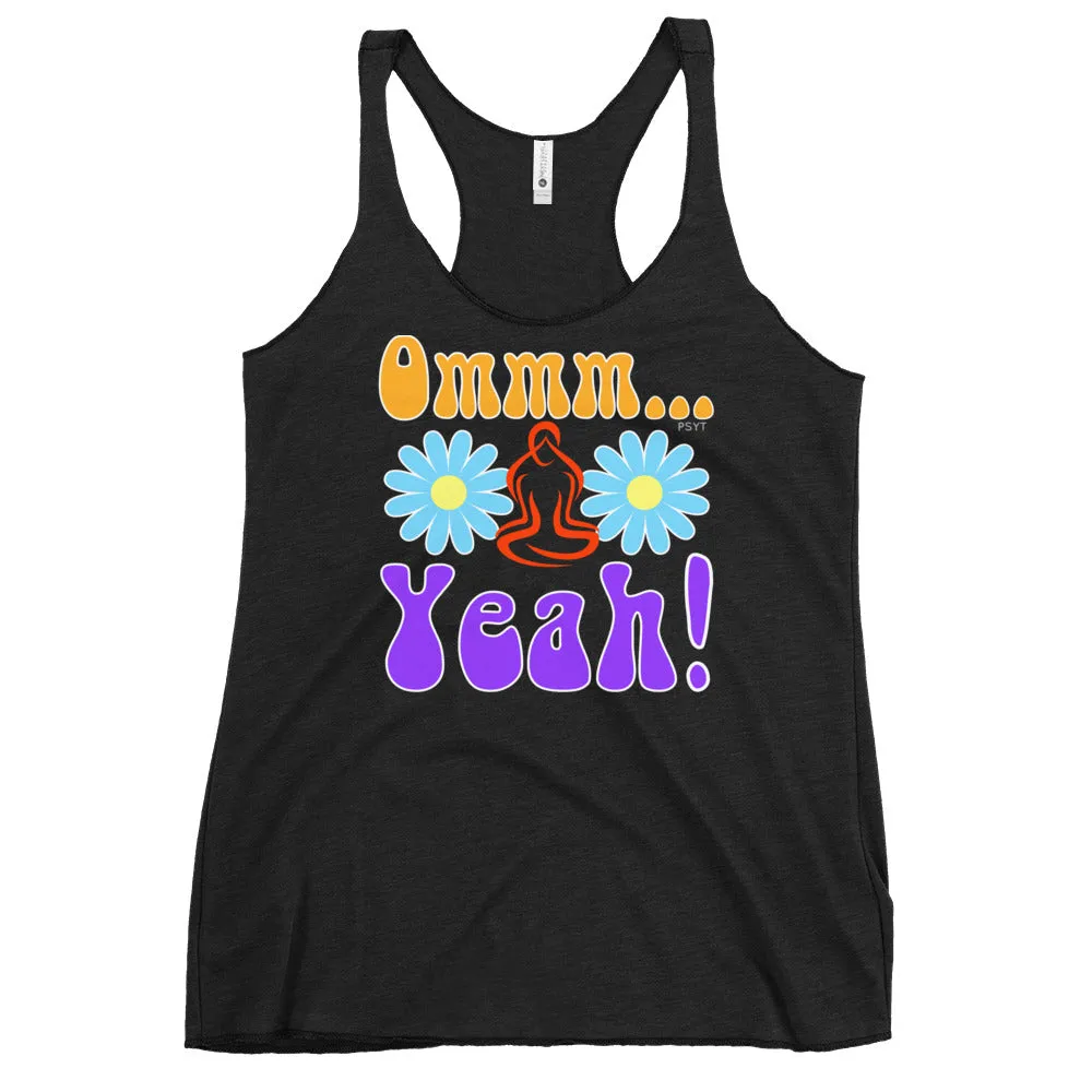 Om Yeah Retro Groovy Racerback Tank Top