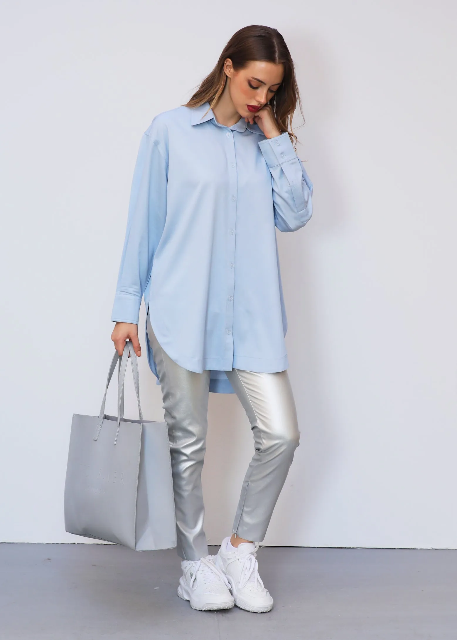 Oversized Light Blue Shirt