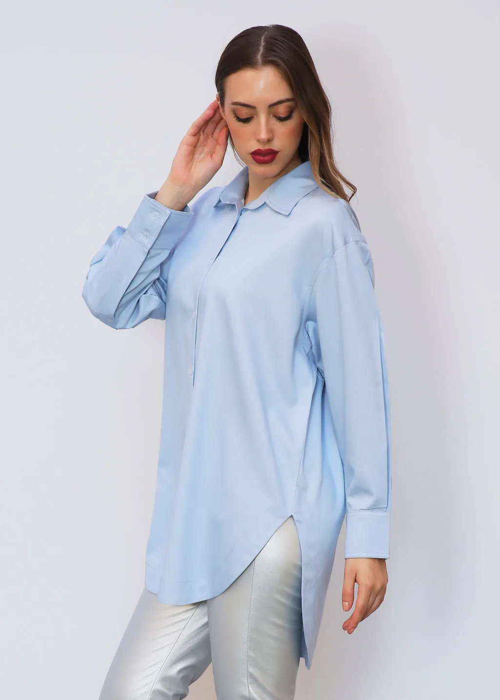 Oversized Light Blue Shirt