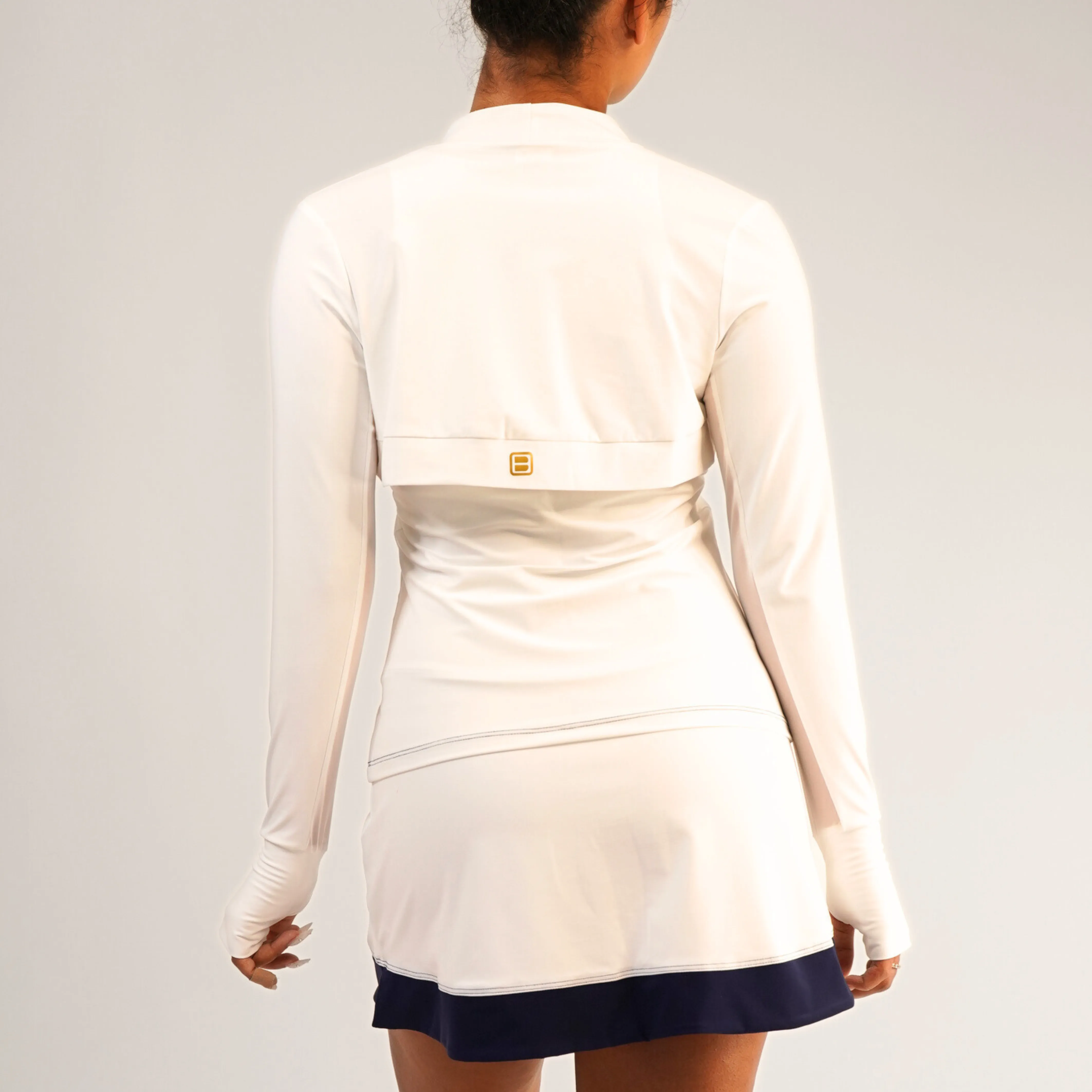 PROTECTIVE SUN SHRUG White w/ White Mesh