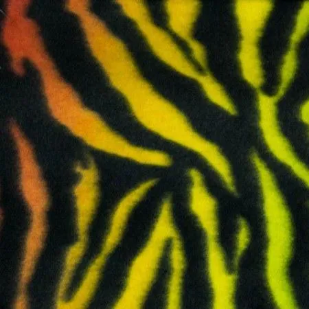 Rainbow Zebra Print Fleece Fabric