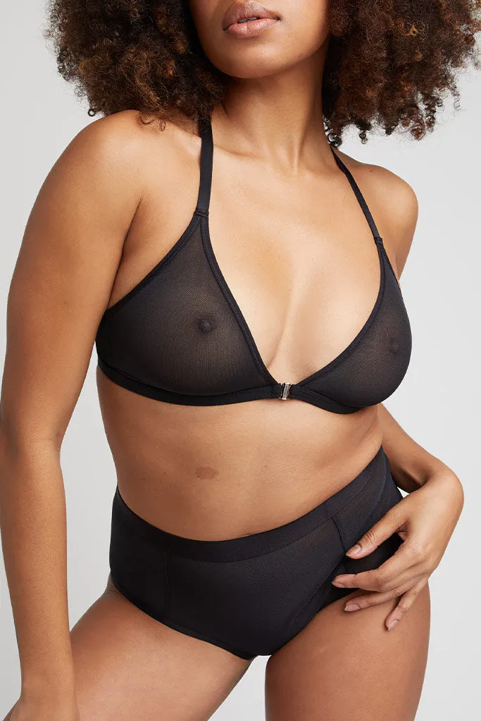 Sieve Racerback Bra in Black