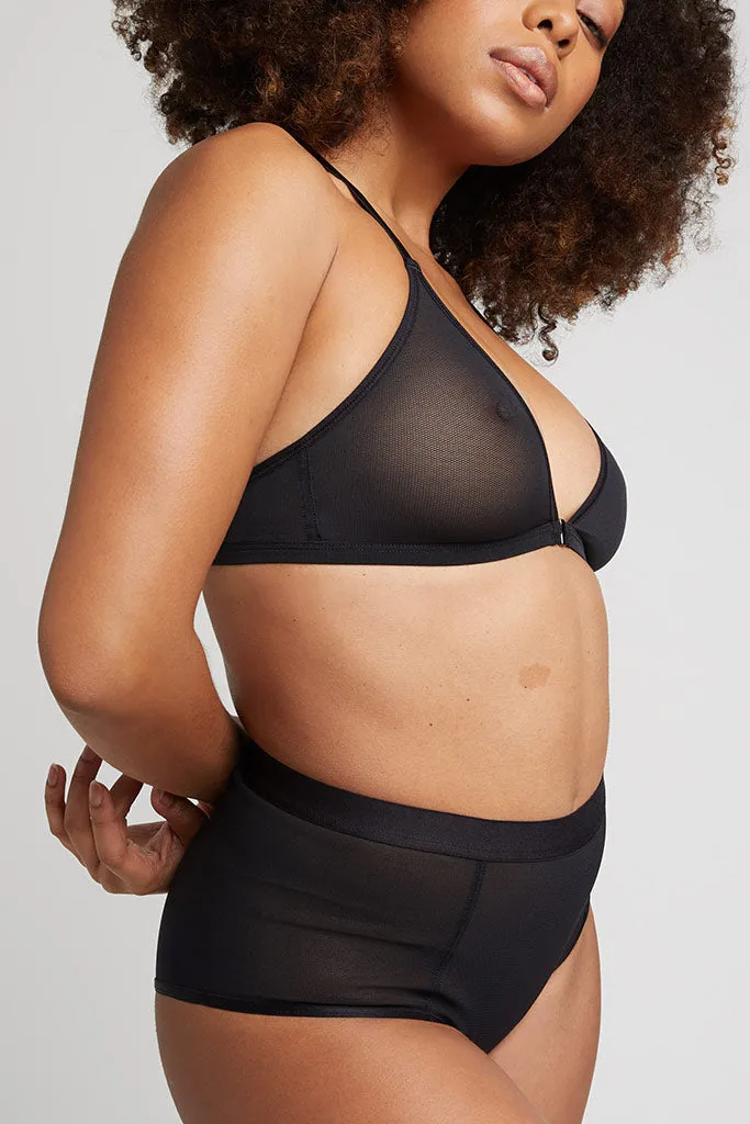 Sieve Racerback Bra in Black