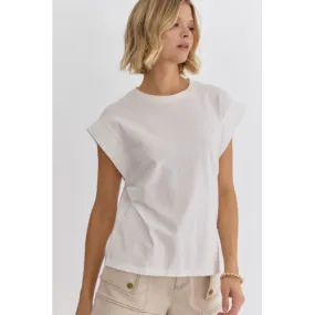 Simple Charm Off White Top