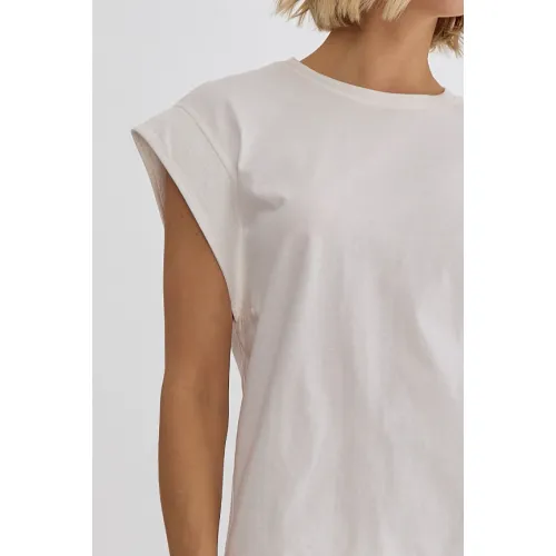 Simple Charm Off White Top