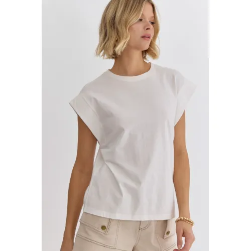 Simple Charm Off White Top