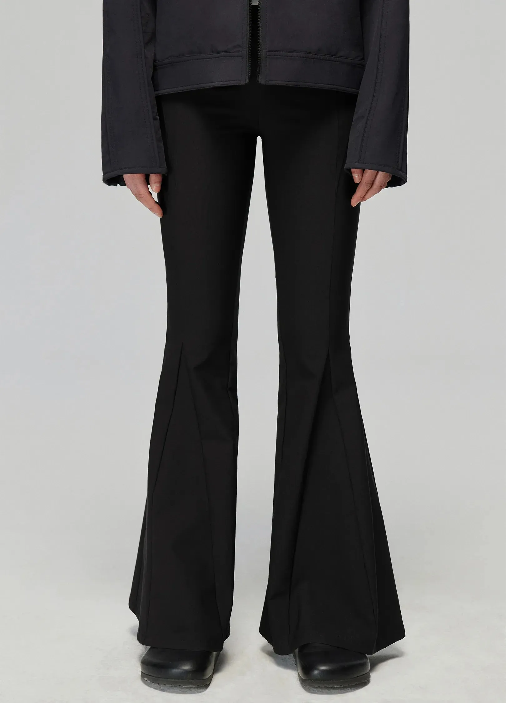 Slim Flared Elastic Trousers