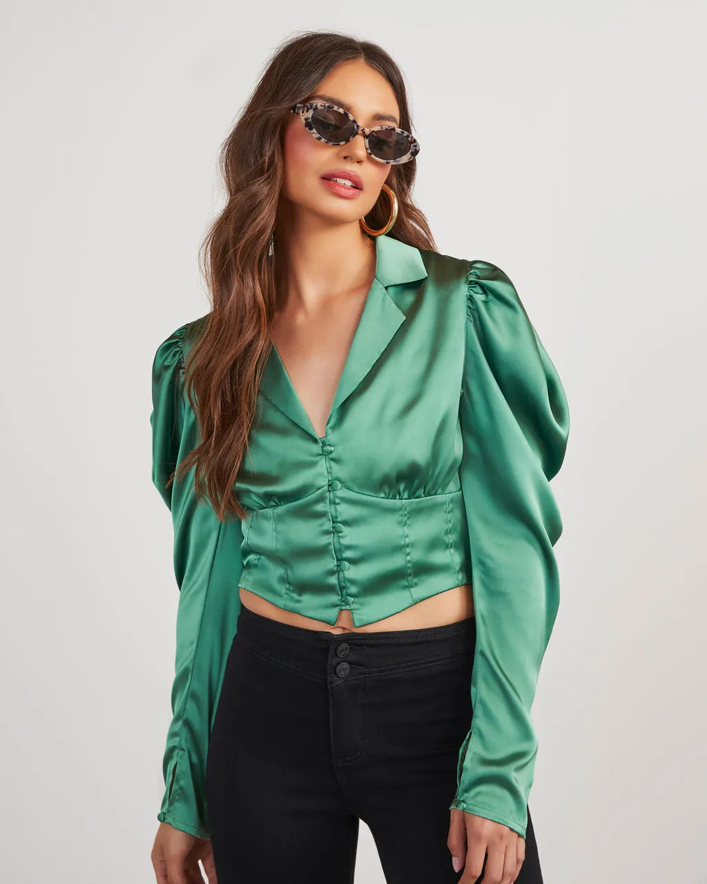 Stelio Satin Top