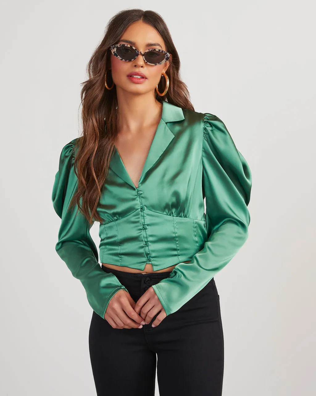 Stelio Satin Top